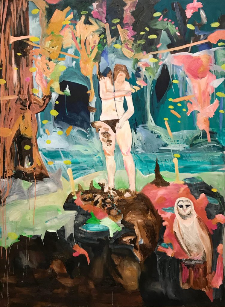 I Am Picking My Mushrooms / Oil on canvas / 180 cm x 160 cm / 2019